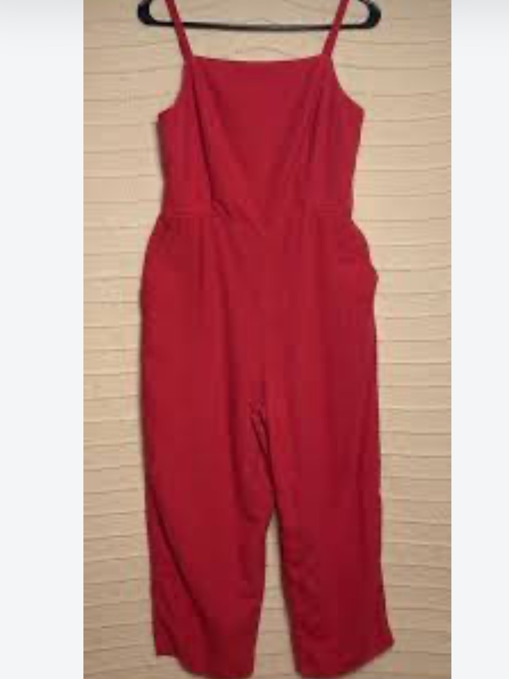 Old Navy Red Wide-Leg Sleeveless Jumpsuit